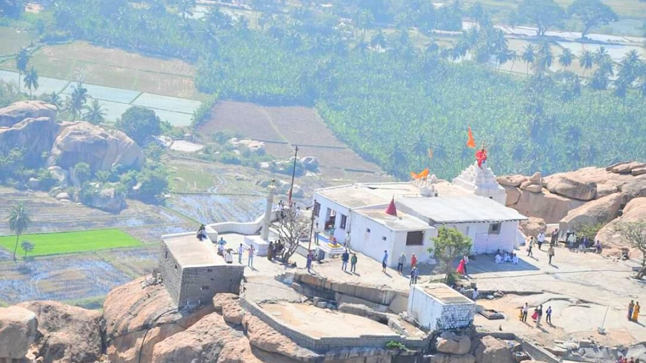 An amount of Rs 100 crore has been earmarked in the recent state Budget to develop Anjanadri hill as a tourism destination. Credit: DH photo