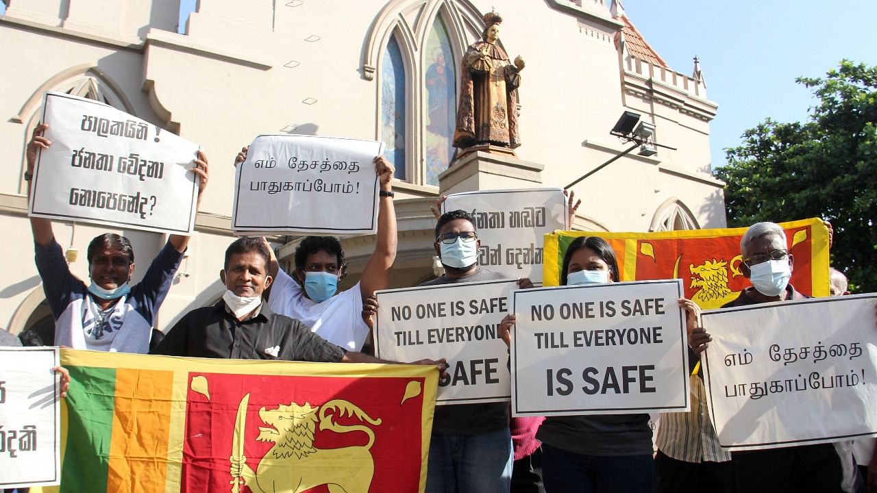 Citizens continue to protest in Sri Lanka. Credit: AFP Photo