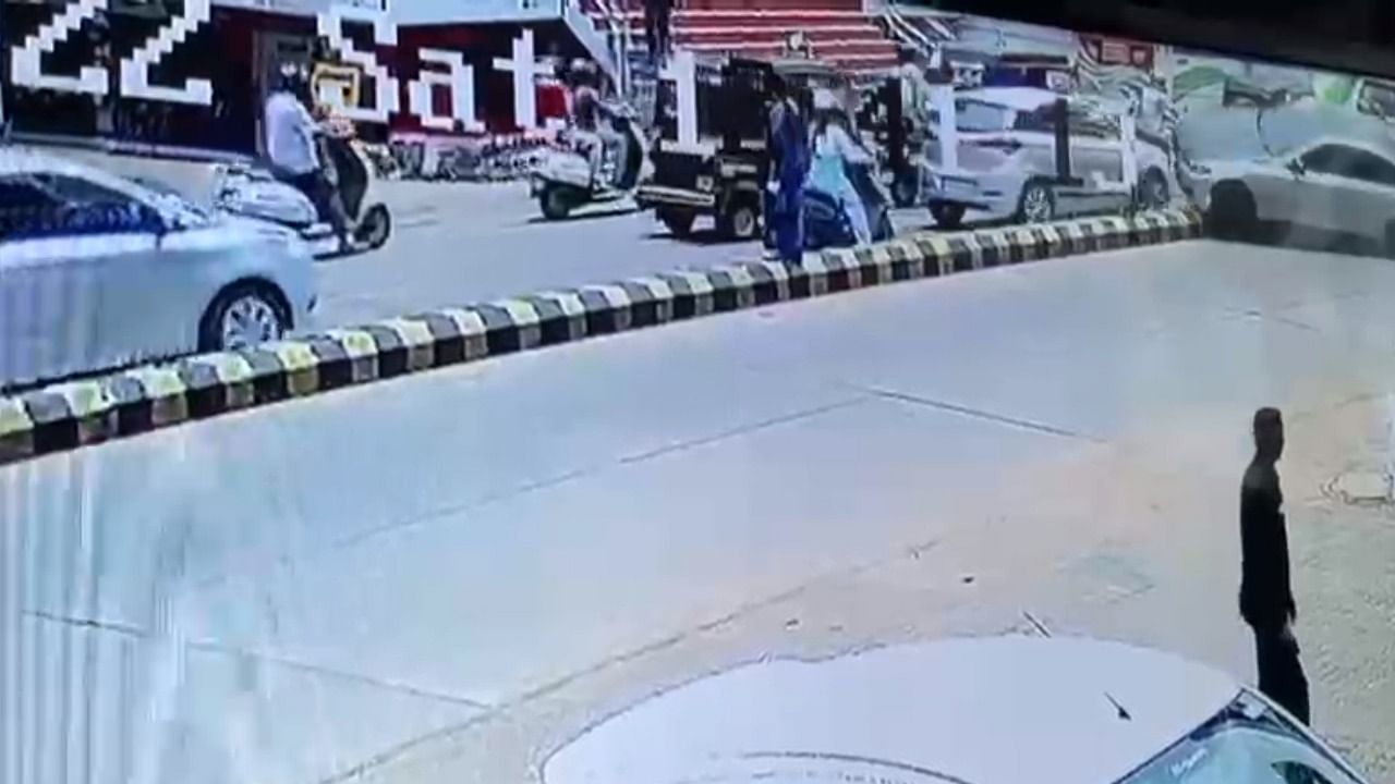 A still from the CCTV footage of the accident site. Credit: Special arrangement