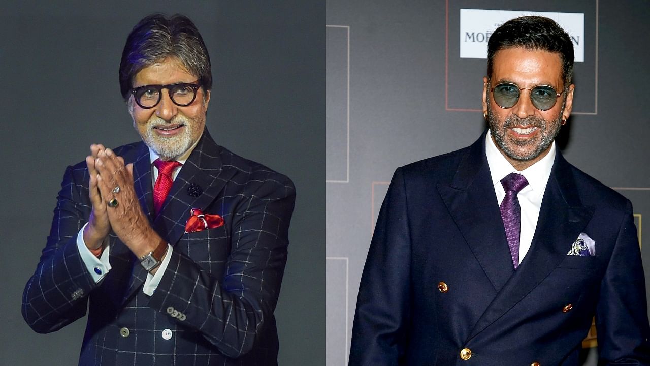 Bollywood superstars Amitabh Bachchan (L) and Akshay Kumar (R). Credit: PTI File Photos