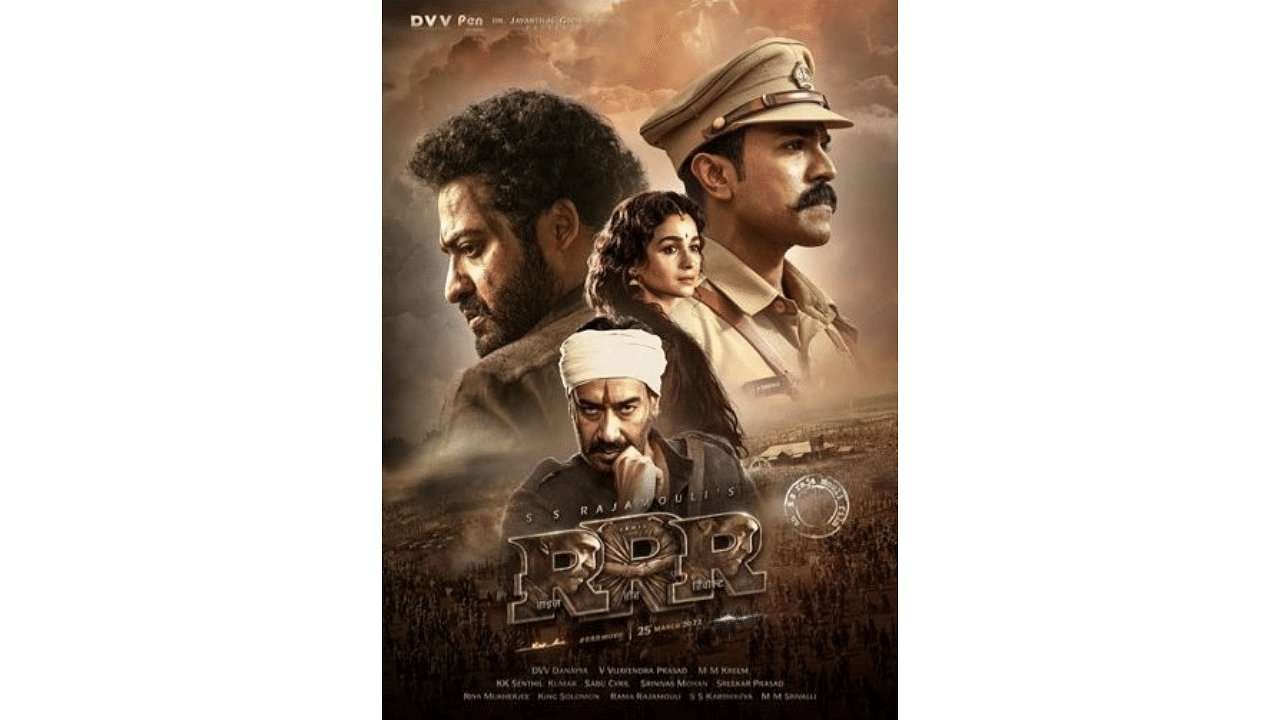 The official poster of 'RRR'. Credit: IMDb