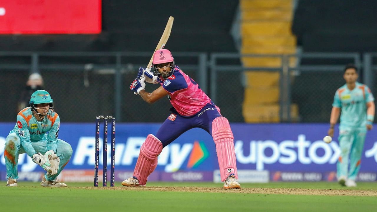 Ravichandran Ashwin of Rajasthan Royals in action during match 20 of the Indian Premier League 2022 cricket tournament between the Rajasthan Royals and the Lucknow Super Giants. Credit: PTI Photo/Sportspicz for IPL