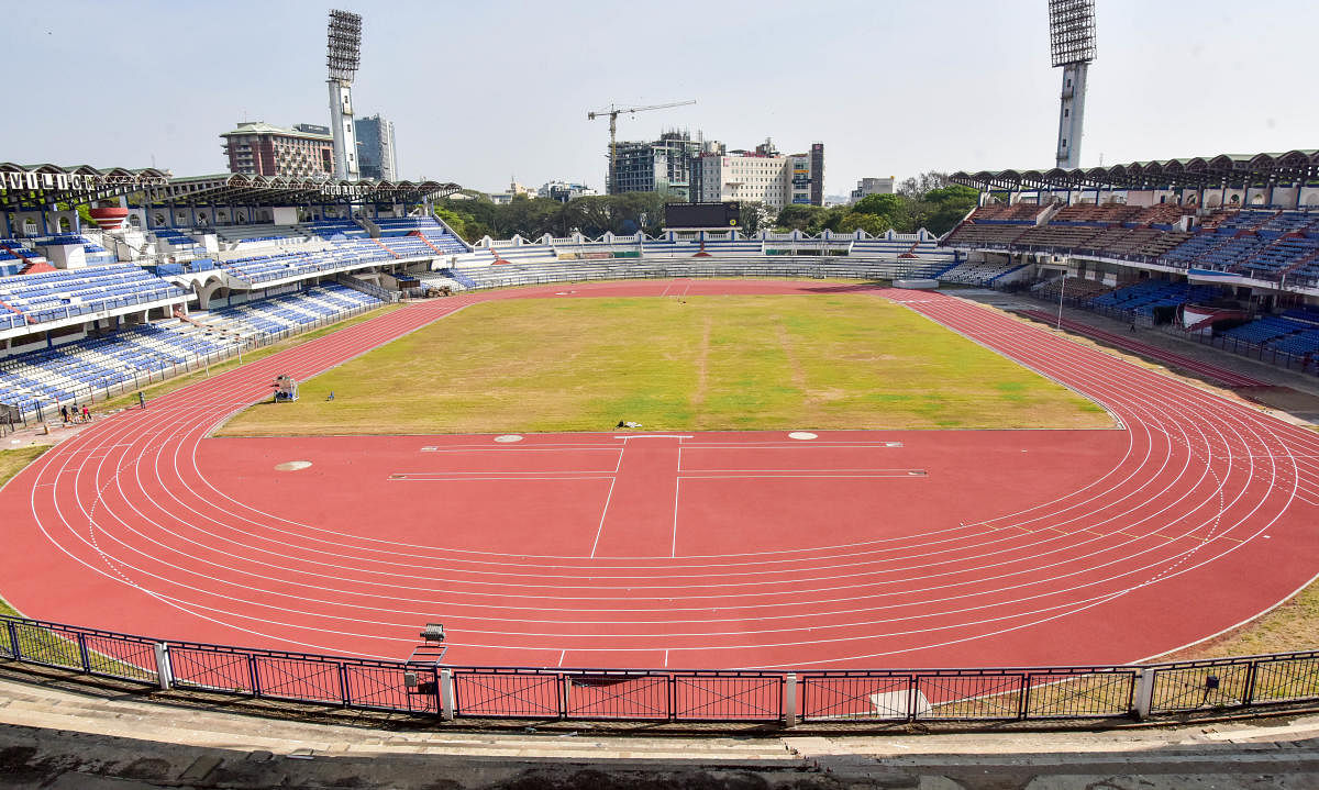Kanteerava Stadium is one of the five venues of the Khelo India University Games. Credit: DH Photo