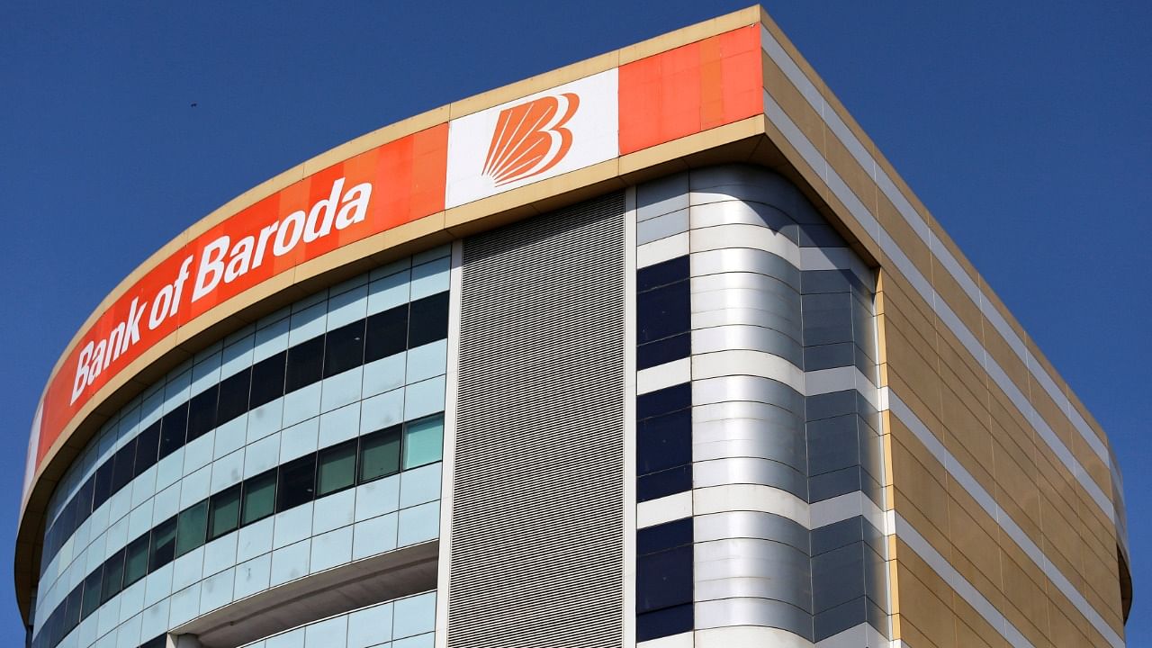 Shares of Bank of Baroda were trading at Rs 121.65, up 1.08 per cent from the previous close. Credit: Reuters File Photo