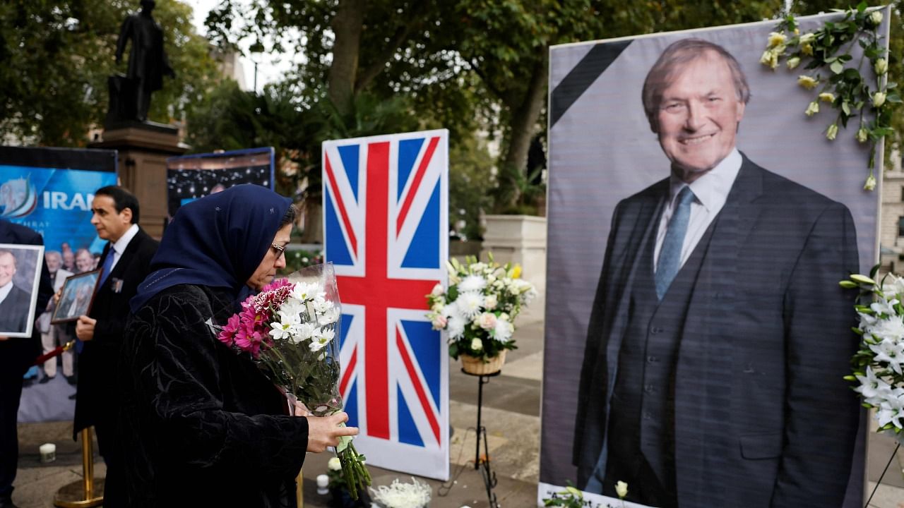 Memorial service to pay tribute to slain British lawmaker David Amess. Credit: AFP File Photo