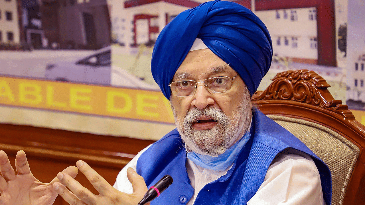 Union Minister for Petroleum and Natural Gas Hardeep Singh Puri. Credit: PTI Photo