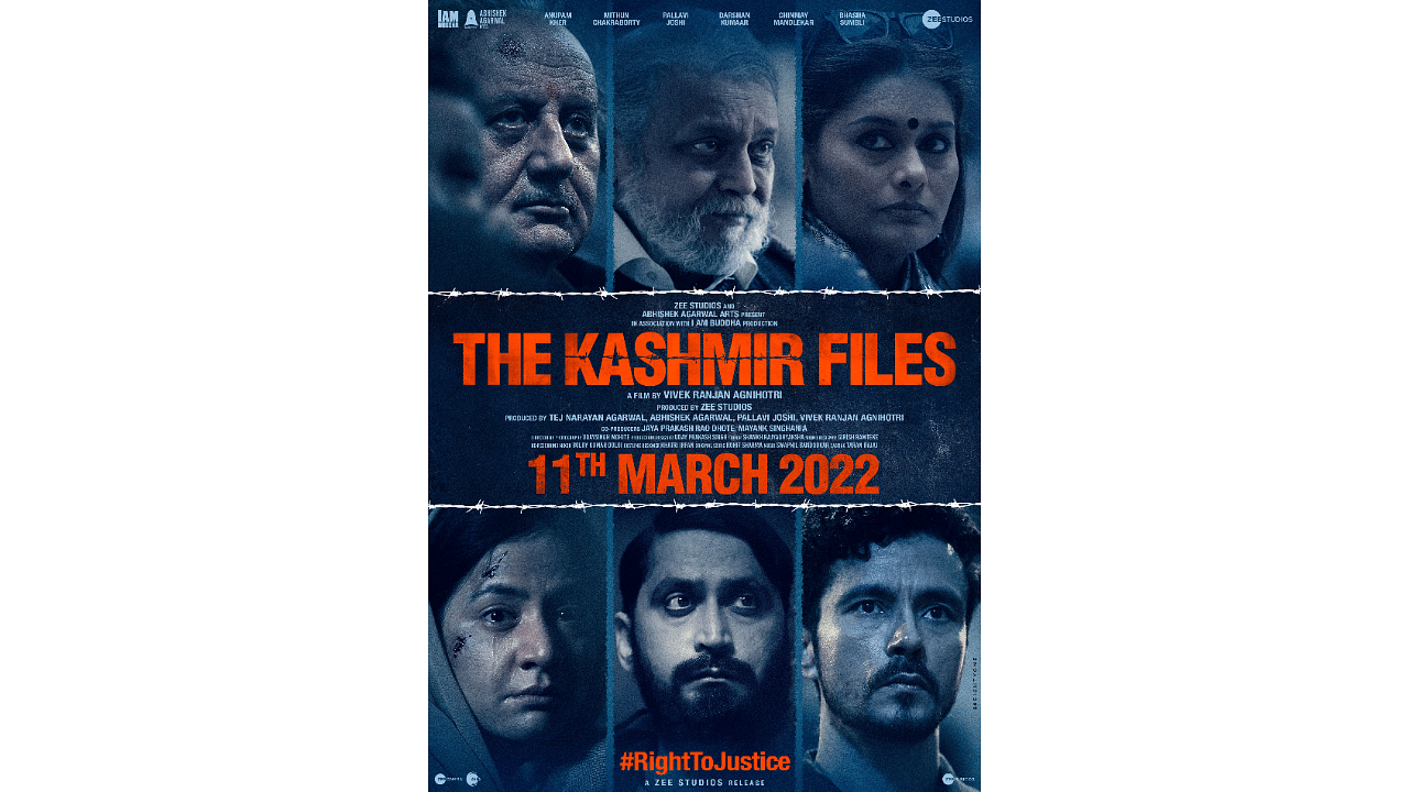 The official poster of 'The Kashmir Files'. Credit: IMDb