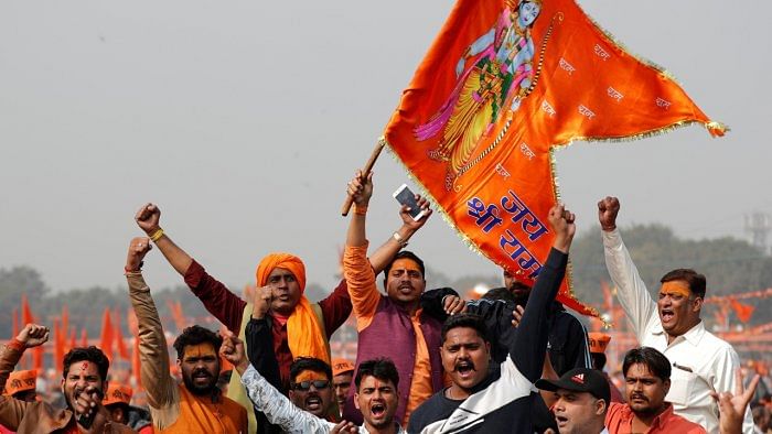 Supporters of the Vishva Hindu Parishad (VHP). Credit: Reuters File Photo/Representative image
