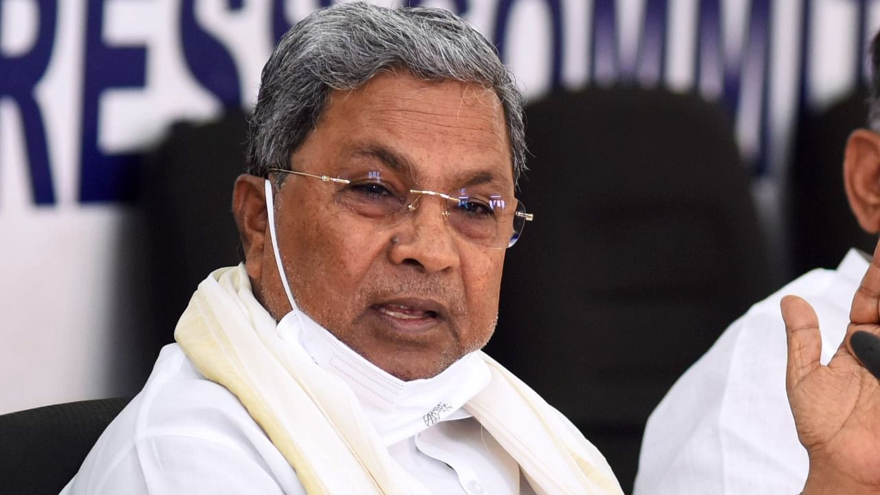 Karnataka Opposition Leader Siddaramaiah. Credit: DH Photo