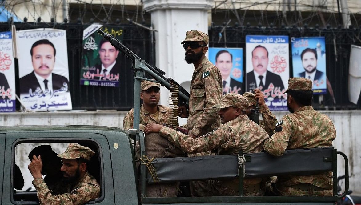 Pakistani soldiers patrolling in Lahore. Credit: AFP