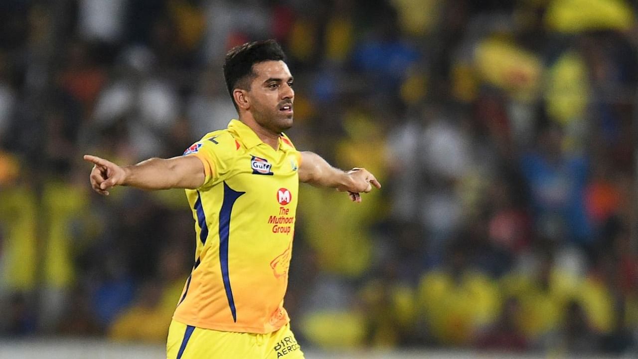 Deepak Chahar. Credit: AFP Photo