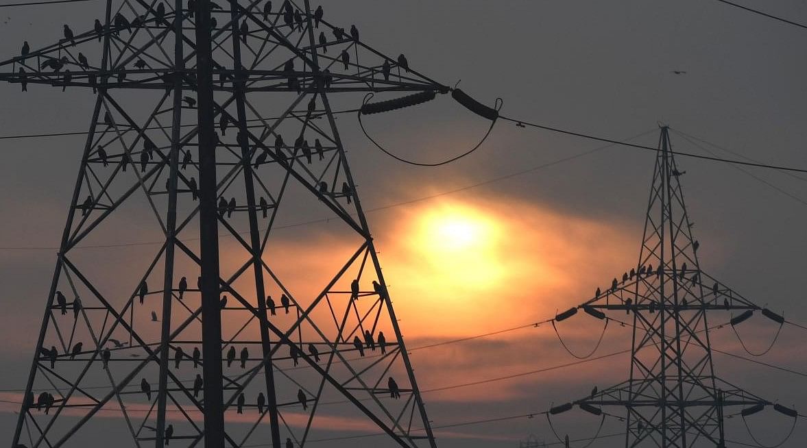 File photo showing electricity pylons. Credit: AFP