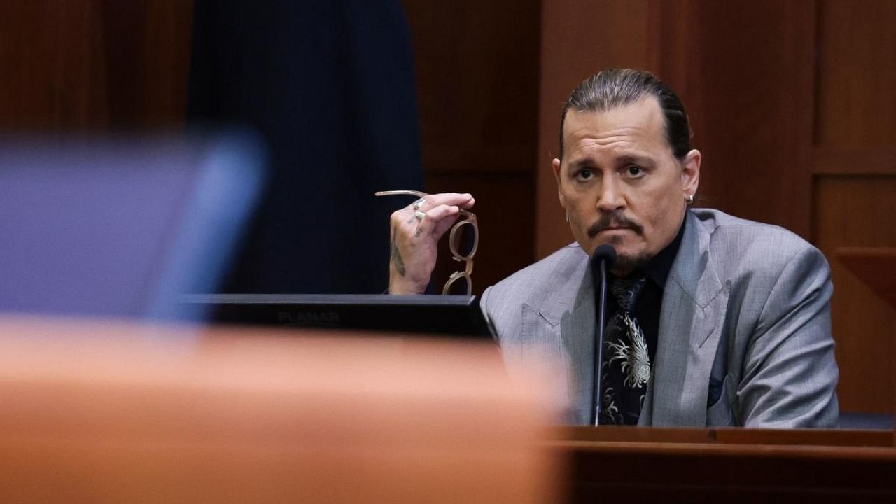 US actor Johnny Depp looks on at the end of the second day of his testimony during the defamation trial against his ex-wife Amber Heard. Credit: AFP Photo