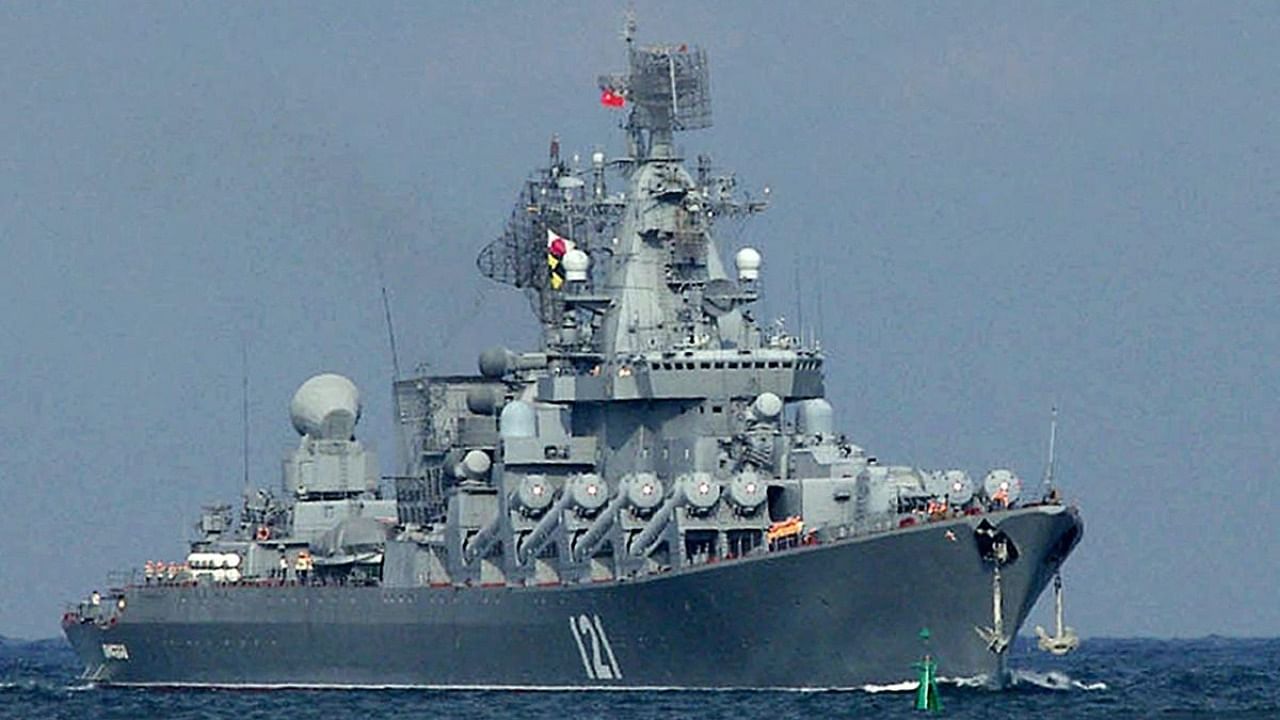 The Moskva cruiser. Credit: AFP file photo