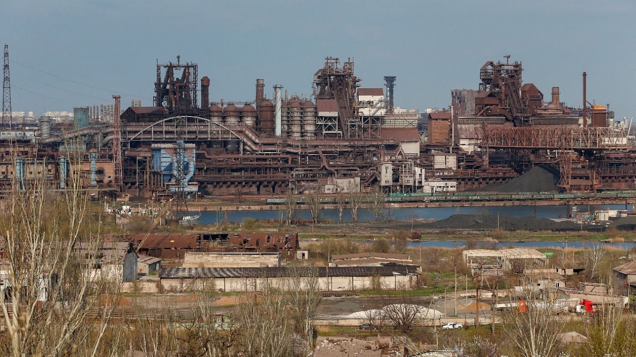 A view shows a plant of Azovstal Iron and Steel Works during Ukraine-Russia conflict in the southern port city of Mariupol, Ukraine. Credit: Reuters Photo