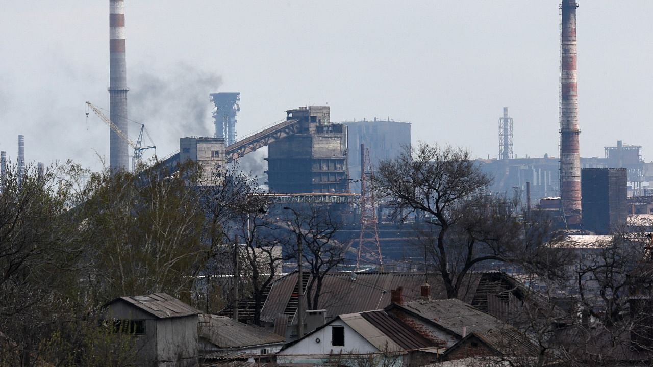 A view shows a plant of Azovstal Iron and Steel Works during Ukraine-Russia conflict in the southern port city of Mariupol. Credit: Reuters Photo