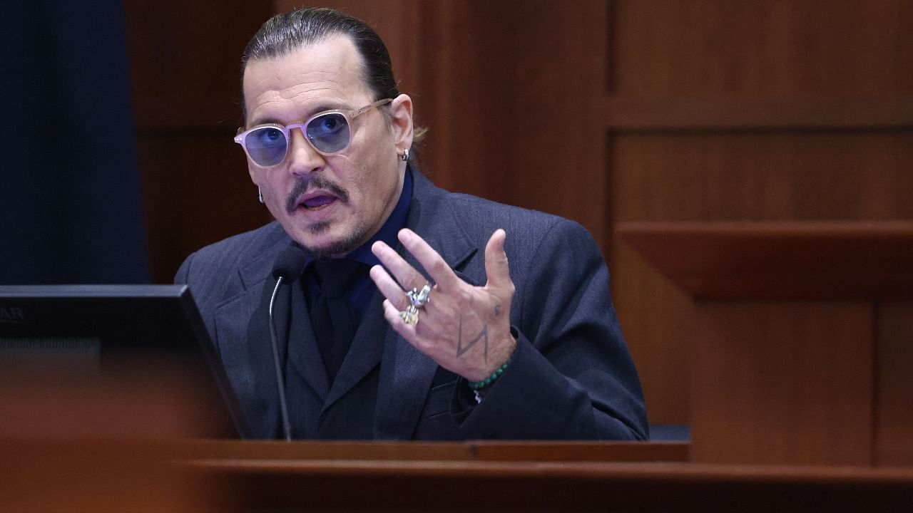 Johnny Depp at the trial. Credit: AFP Photo
