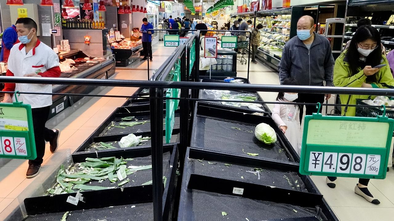 Residents of Chaoyang wiped out supermarkets over fear of a Shanghai-style lockdown. Credit: Reuters Photo