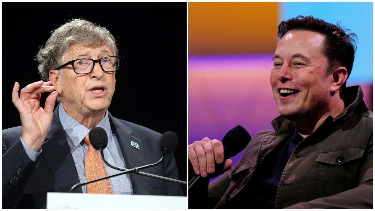 Bill Gates and Elon Musk. Credit: Agency Photos