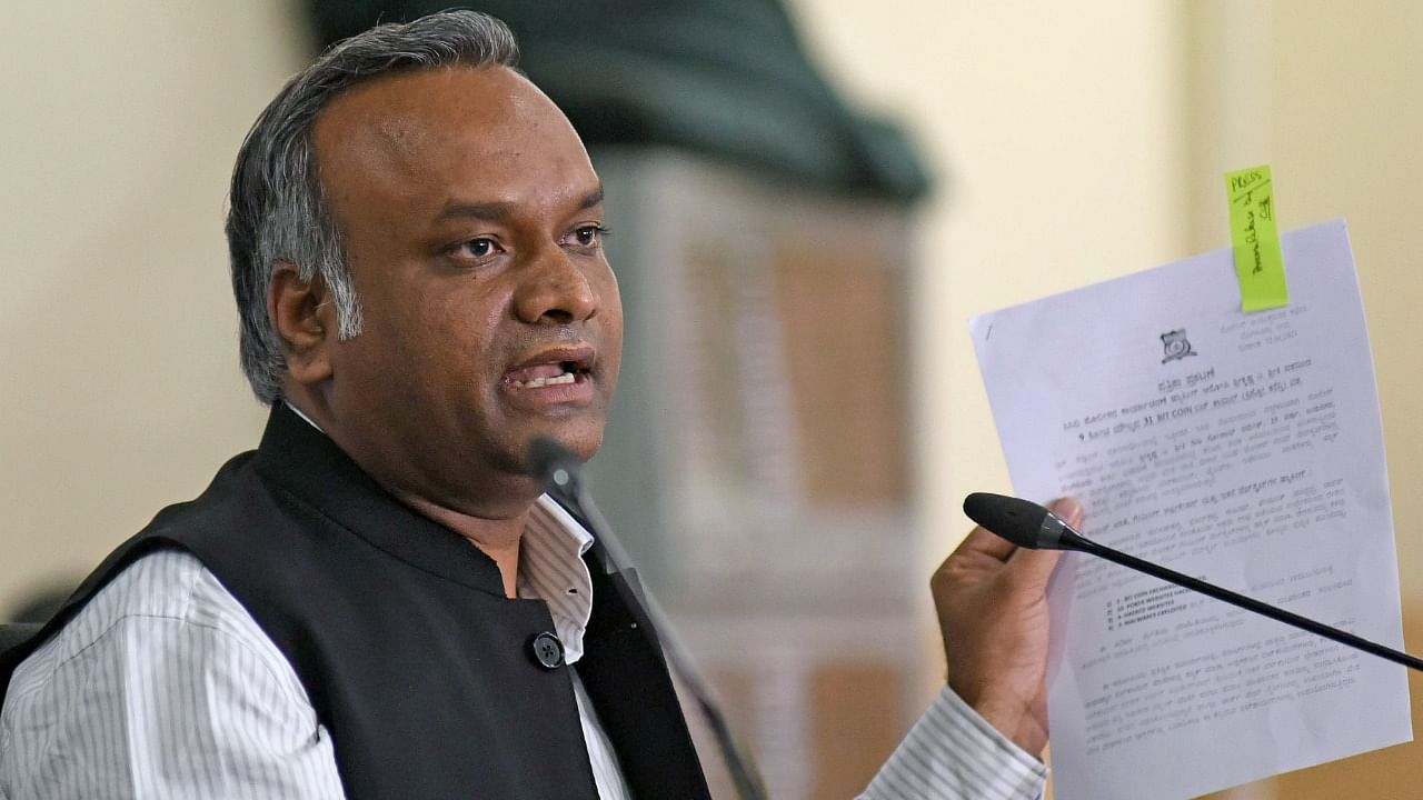 Congress MLA Priyank Kharge. Credit: DH File Photo