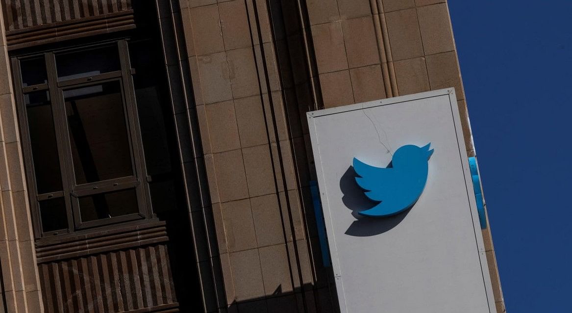 A Twitter logo is seen outside the company's headquarters in San Francisco, California. Credit: Reuters File Photo