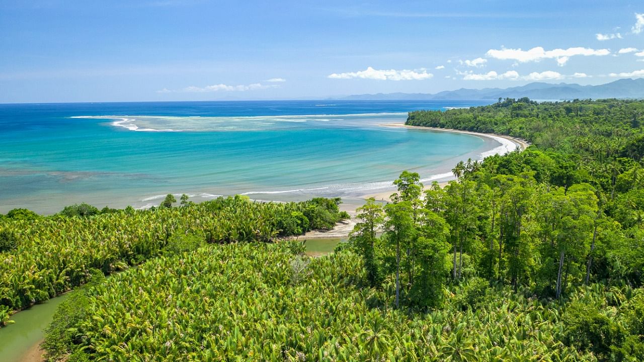 An aerial photo of the north-eastern coastline of Choiseul island, Solomon Islands. Credit: iStock Photo