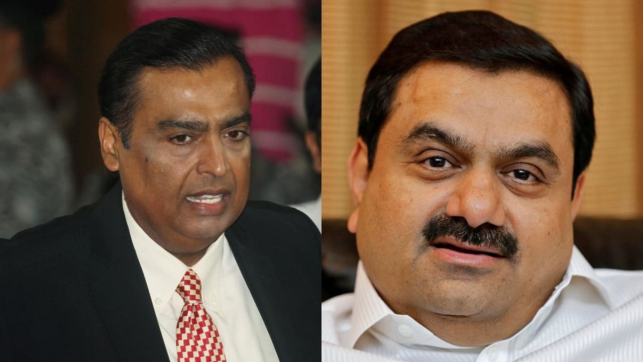 Mukesh Ambani (left) and Gautam Adani. Credit: Reuters photos