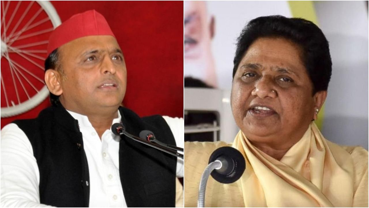 BSP supremo Mayawati and SP chief Akhilesh Yadav. Credit: PTI Photos