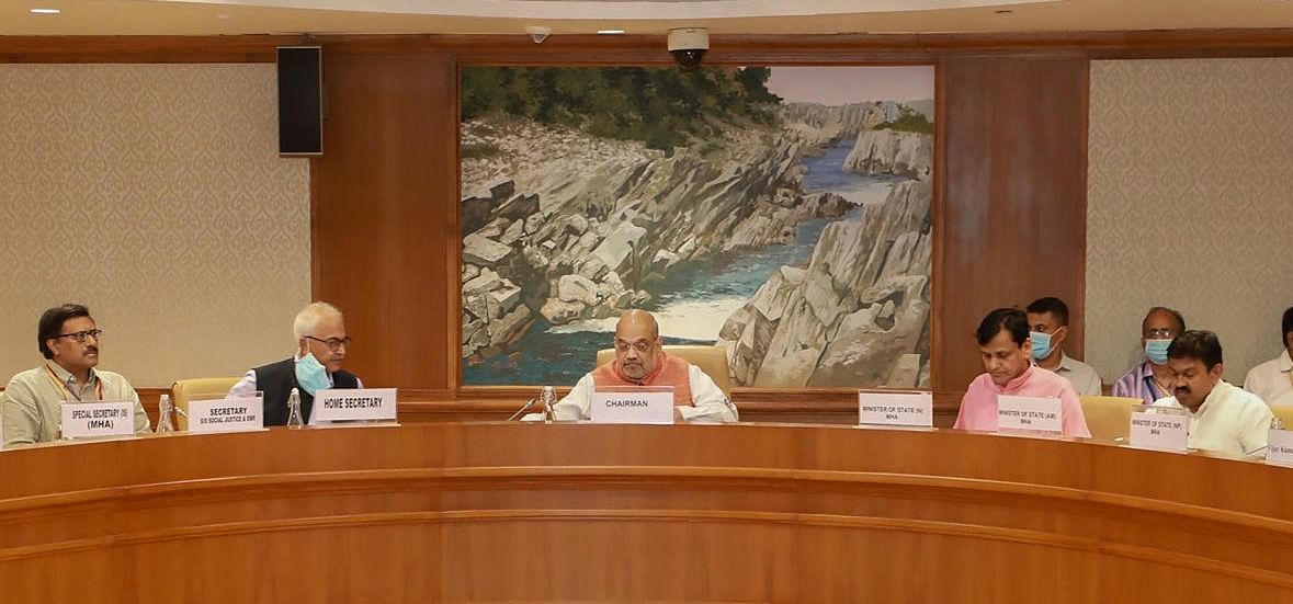 Union Home Minister Amit Shah chairs a meeting of the consultative committee in Delhi. Credit: PTI