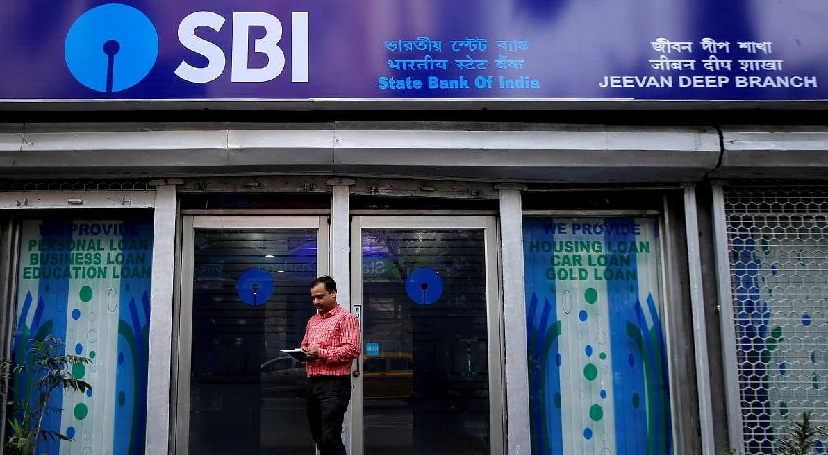 File Photo of State Bank of India (SBI) branch. Credit: REUTERS