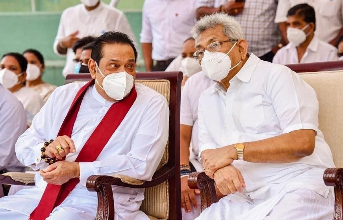 Mahinda and Gotabaya Rajapaksa. Credit: IANS Photo