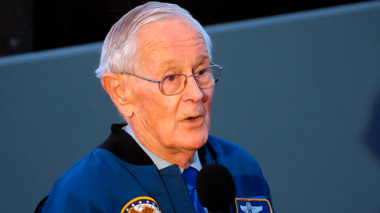 Duke said he does not begrudge NASA for ending the Apollo program to focus on space shuttles. Credit: AP Photo