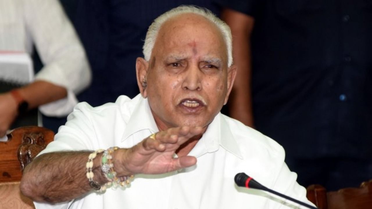 Former Karnataka chief minister and senior BJP leader B S Yediyurappa. Credit: DH Photo