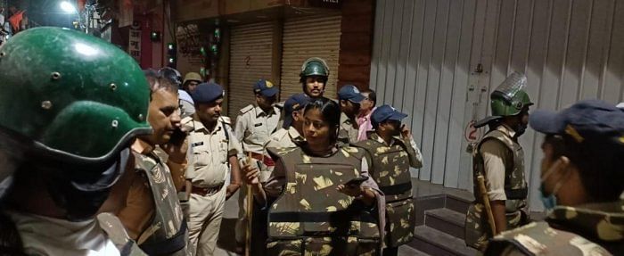 Curfew was clamped in Khargone after the violence on April 10, during which shops and houses were damaged, vehicles torched and stones hurled. Credit: IANS Photo