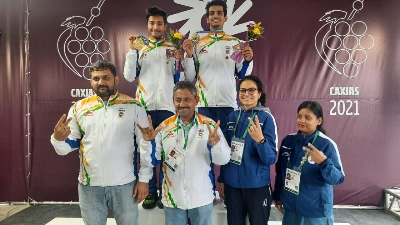 Dhanush Srikanth wins gold, Shourya Saini gets bronze as shooters give India golden start. Credit: IANS Photo