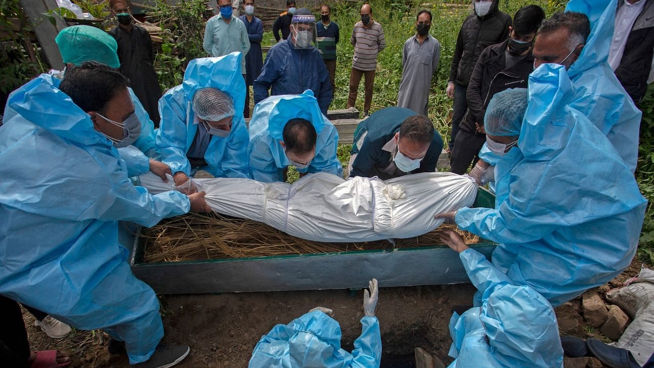 According to the report, there were 4.7 million Covid deaths in India -- 10 times the official figures and almost a third of Covid deaths globally. Credit: AFP Photo