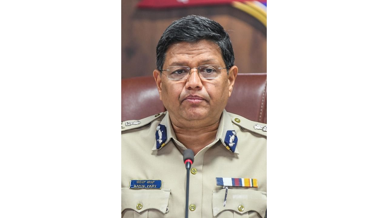 Kamal Pant, Commissioner, Bengaluru City Police addressing press conference on police achievements at Commissioner Office in Bengaluru. Credit: DH Photo