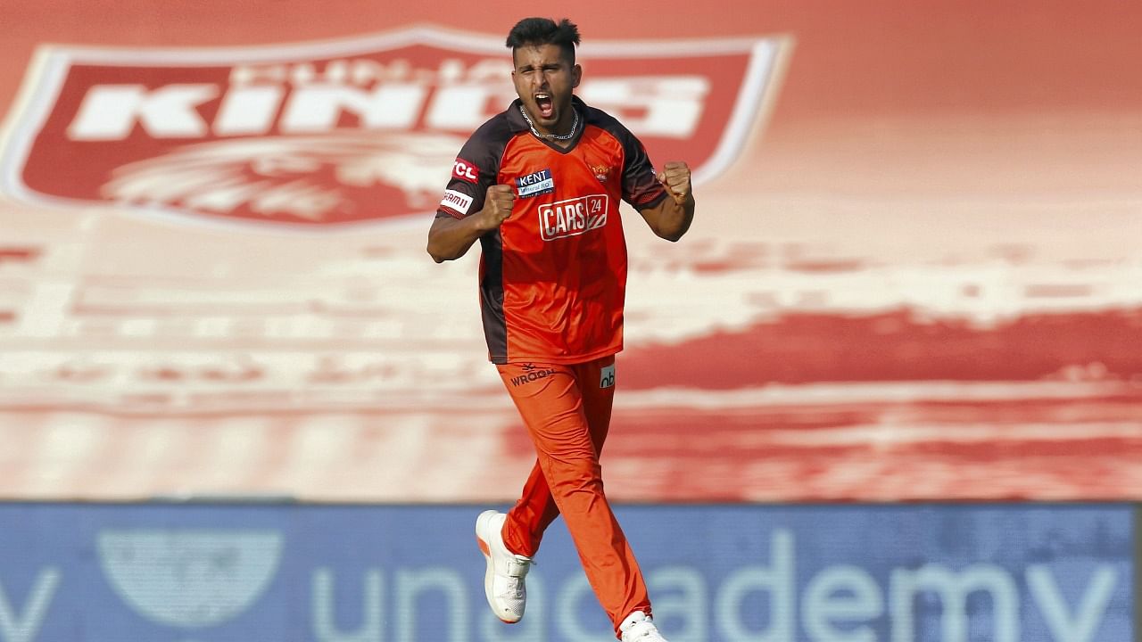 Umran Malik of Sunrisers Hyderabad. Credit: PTI Photo