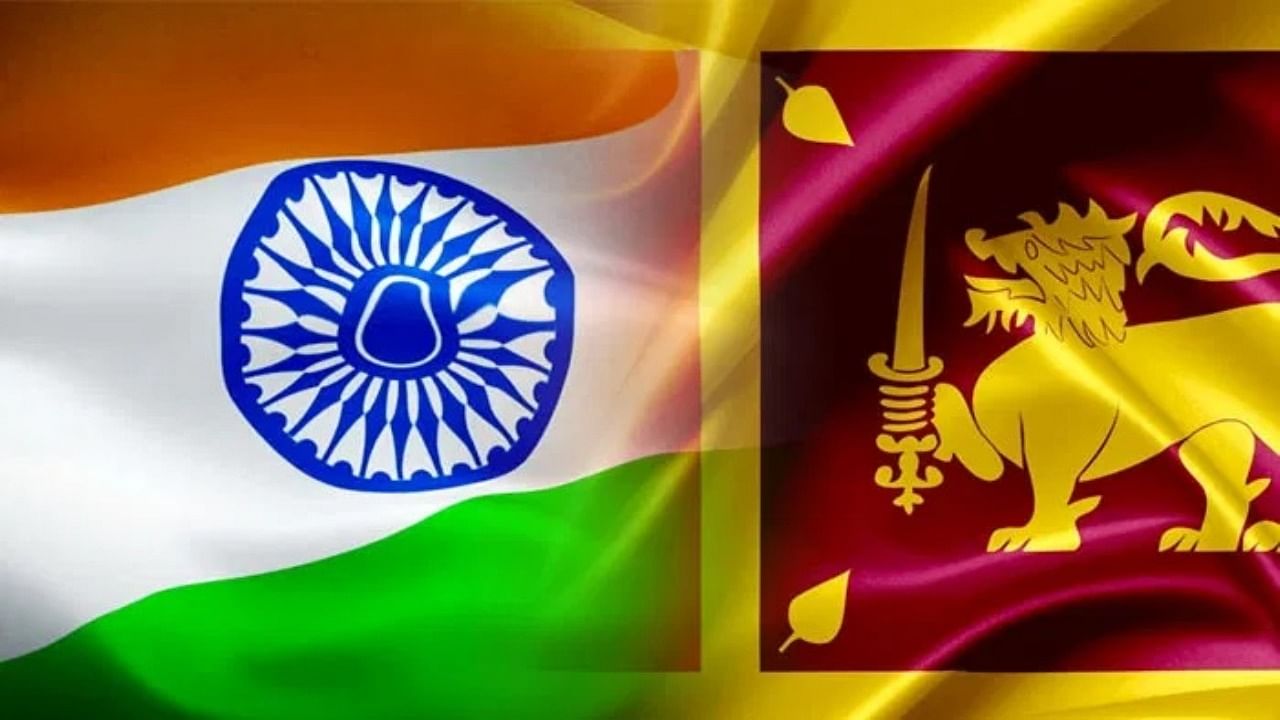 India and Sri Lanka flag. Credit: DH File Photo