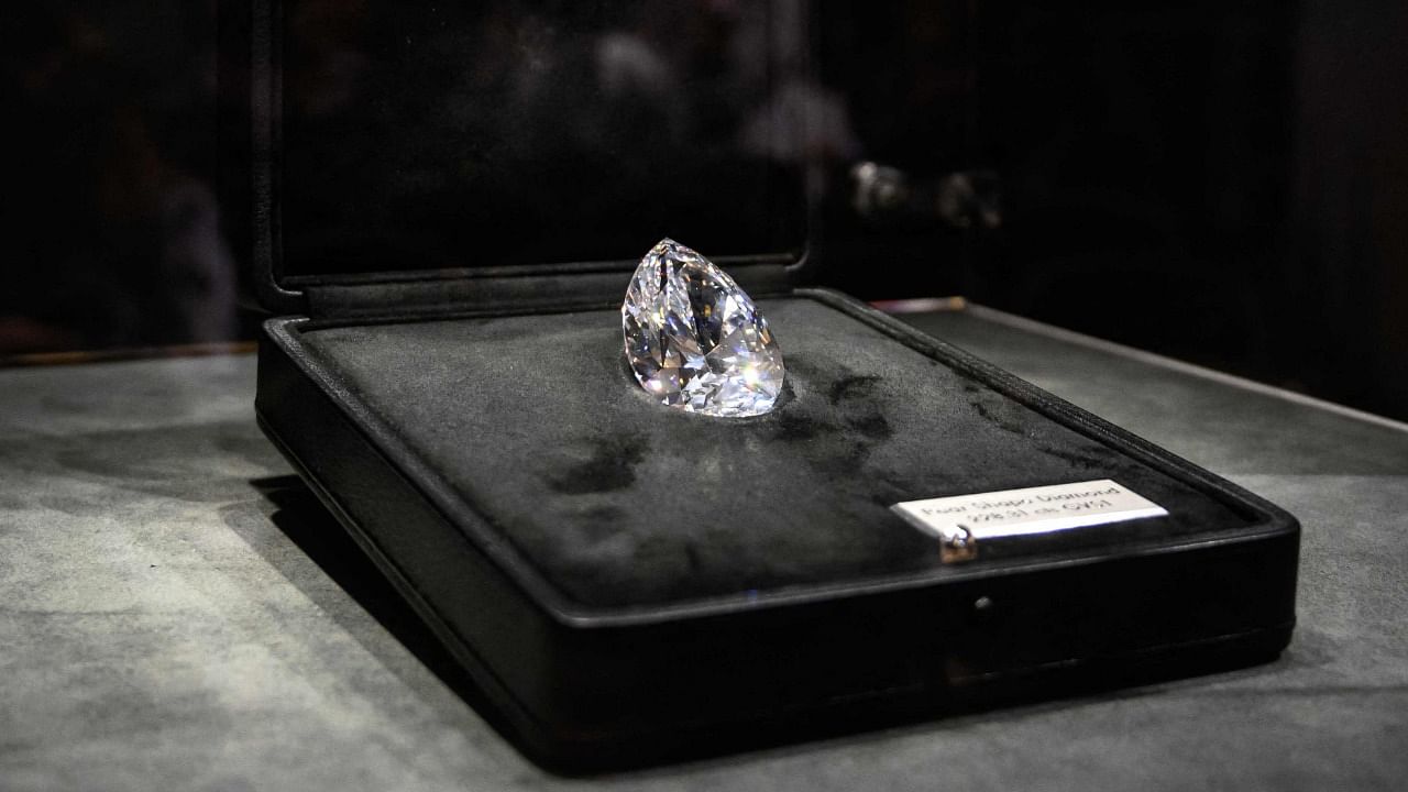 "The Rock", the biggest white diamond ever to be sold at a auction. Credit: AFP Photo