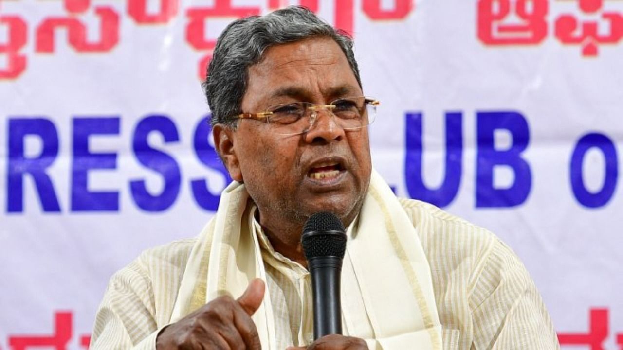 Karnataka Leader of the Opposition Siddaramaiah. Credit: DH File Photo
