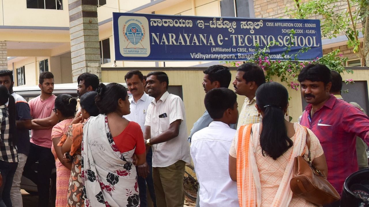 The Forum has alleged that the schools run by the Narayana group in the state are harassing parents and students in the name of fees. Credit: DH File Photo
