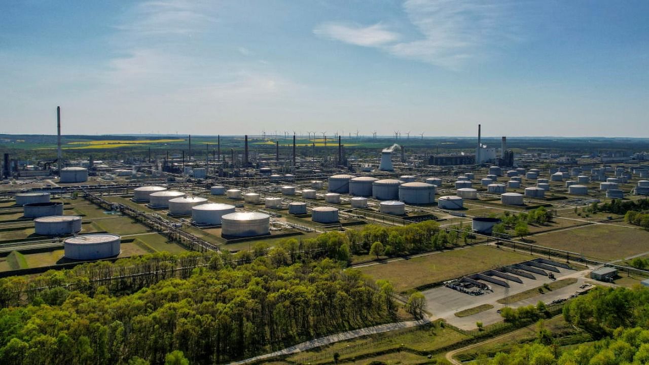 Industrial facilities of PCK Oil Raffinerie are pictured in Schwedt/Oder. The company receives crude oil from Russia via the 'Friendship' pipeline, Germany. Credit: Reuters Photo