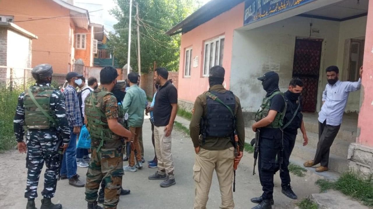 A Kashmiri Pandit government employee in Jammu and Kashmir's Budgam district was shot dead by militants. Credit: IANS Photo