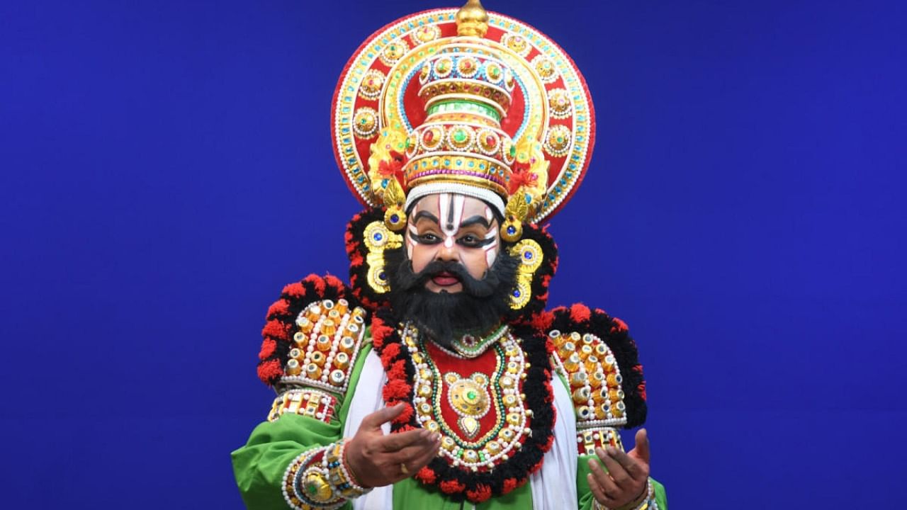 Following the directive, many yakshagana troupes and artistes are anxious, wondering whether they need to obtain permission for staging plays at night. Credit: DH Photo