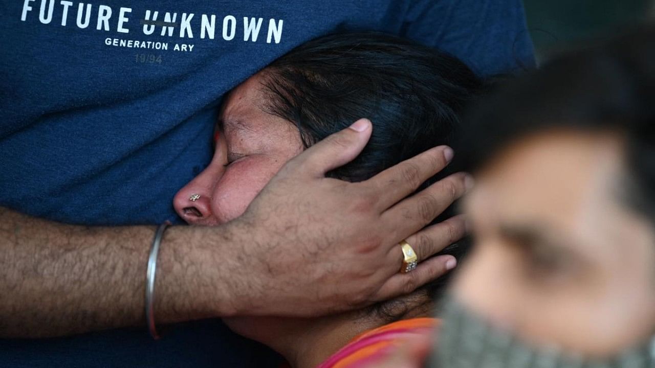 Heart-rending scenes played out at the Sanjay Gandhi Memorial Hospital where 27 bodies were kept at the morgue. Credit: AFP Photo