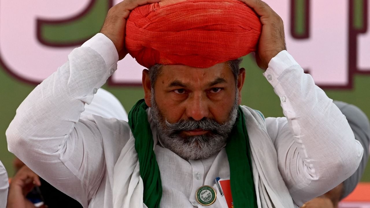 Rakesh Tikait. Credit: AFP File Photo