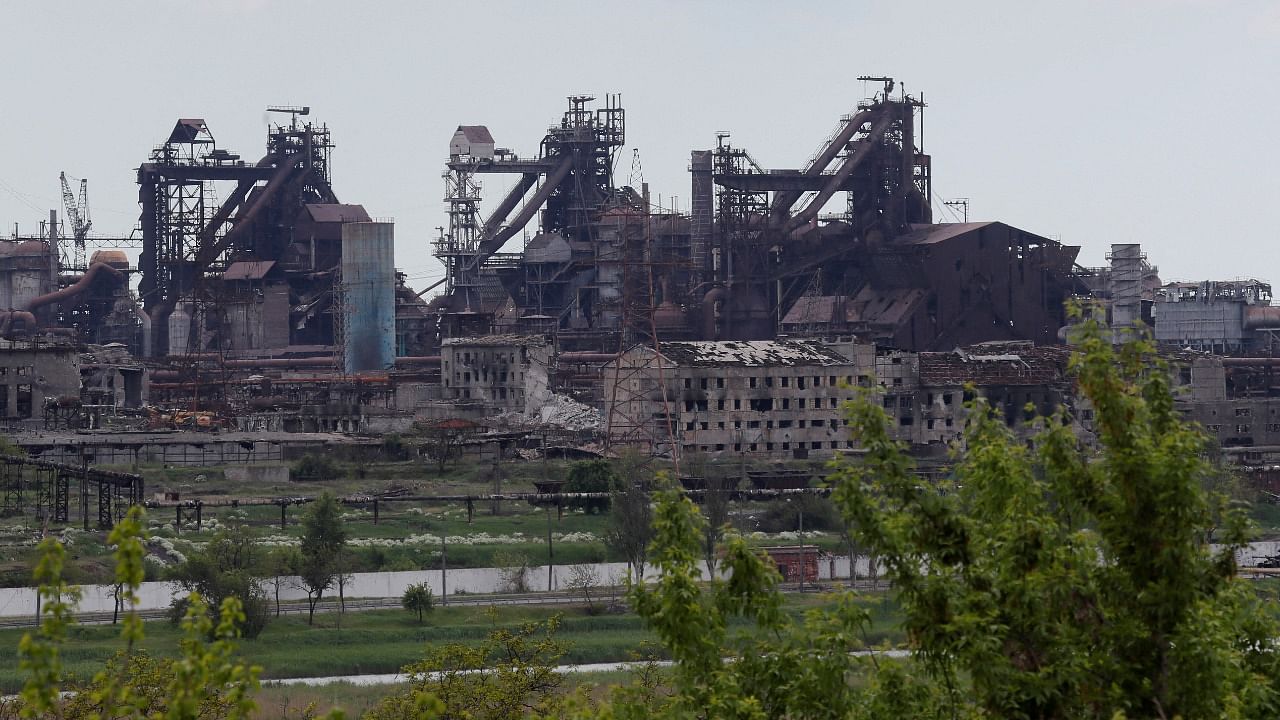 A view shows a plant of Azovstal Iron and Steel Works during Ukraine-Russia conflict in the southern port city of Mariupol, Ukraine. Credit: Reuters Photo