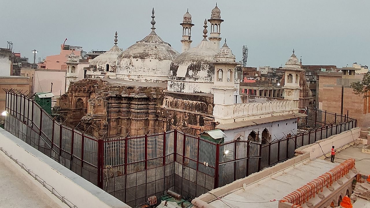 Gyanvapi Mosque, adjacent to the Kashi Vishwanath Temple in Varanasi, is currently facing a legal battle. Credit: PTI Photo