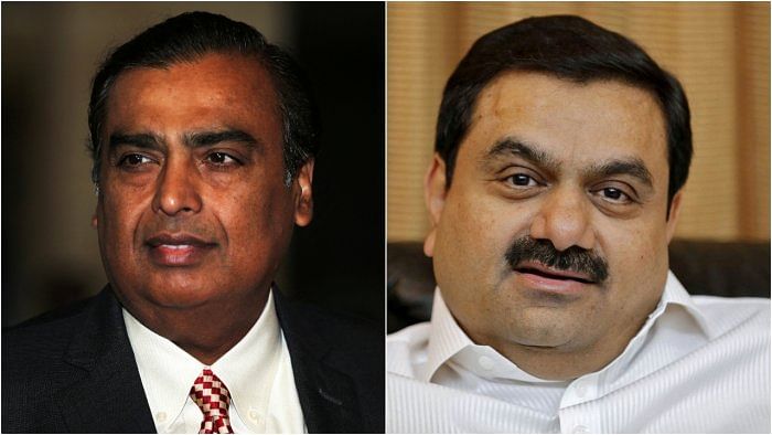 Mukesh Ambani (left) and Gautam Adani. Credit: Reuters Photos